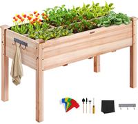VEVOR: Jardín vertical de madera, maceta para plantas, invernadero pequeño, jardinera para verduras, 120x58x76 cm