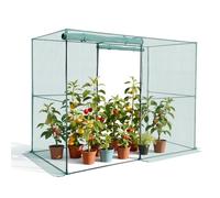 VEVOR Jaula Protectora para Cultivos, con Puerta con Cremallera, Resistente al Viento, Cubierta para Bancales Elevados de Exterior, para Jardín, Patio o Césped, 2396 x 1200 x 1800 mm, Color Verde