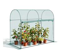 VEVOR Jaula Protectora para Cultivos, con Puerta con Cremallera, Resistente al Viento, Cubierta para Bancales Elevados Exteriores con Estructura, para Jardín, Patio y Césped, 1806 x 910 x 1500 mm
