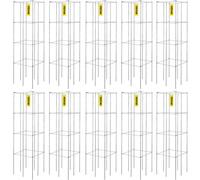 VEVOR Jaulas para Tomates, 30 x 30 x 117 cm, 10 Paquetes de Jaulas Cuadradas de Soporte para Plantas, Torres de Tomates de Acero Recubiertas de PVC Plata Plateadas para Trepar Verduras, Plantas
