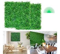 VEVOR Juego de 12 setos Artificiales de 25,4 x 25,4 cm para setos de Madera de boj, césped Artificial, protección contra los Rayos UV, para Valla de jardín Interior y Exterior, Patio Trasero