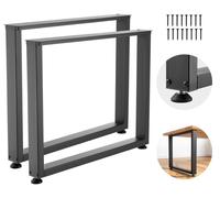 VEVOR - Juego de 2 patas de mesa de perfil cuadrado, 750x900 mm, estructura de mesa con capacidad máxima de 1000 kg, patas de mesa, patas de muebles, estructura de mesa, patas de mesa para escritorios