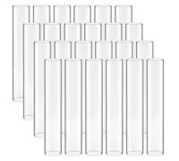VEVOR Juego de 24 Cilindros de Vidrio de Cristal Hurricane, Tubos de Vidrio para Velas, Altura 350 mm, Diámetro 65 mm, Vidrio de Borosilicato, para Decoración, Fiestas, Mesas y Bodas, Transparente