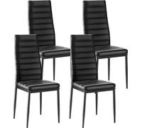 VEVOR: Juego de 4 sillas modernas para comedor, elegantes y acolchadas, con revestimiento de cuero (capacidad de carga de 136 kg) para mesas de comedor, sillas de cocina compactas con cojines gruesos