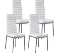 VEVOR: Juego de 4 sillas modernas para comedor, elegantes y acolchadas, con tapicería de cuero sintético (capacidad de carga de 136 kg) para mesas de comedor, sillas de cocina compactas con cojines gr