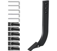 VEVOR, juego de 5 cuchillas para escarificadora, 410 mm, cuchillas de 3 orificios para escarificador, con dientes y puntas cónicas desmontables, sistema de eje ajustable para reemplazo, ideal para cav