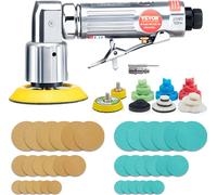 VEVOR, juego de 58 piezas para lijadora neumática, 15.000 RPM, amoladora angular, 3 CFM, lijadora recta, 90 PSI (6,2 bar), mini pulidora, almohadillas de espuma (2,5/5/7,6 cm). Ideal para hierro, made