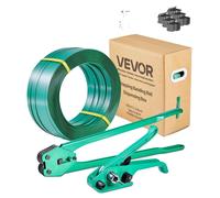 VEVOR, juego de 6 piezas para embalaje, que incluye cinta de embalaje, una herramienta manual de embalaje con 457 metros de cinta de PET, 450 grapas metálicas, 150 protectores de bordes, un equipo per