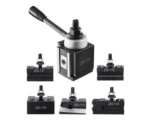 VEVOR Juego de 6 Portaherramientas de Cambio Rápido, Poste de Herramienta Tipo Cuña con Accesorios de Portaherramientas de Torneado, apto para Minitorno y Torno de Metal de 152,4 a 305 mm