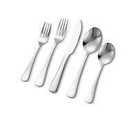 VEVOR Juego de Cubiertos de 30 Piezas, Acero Inoxidable de Grado Alimenticio, con Acabado de Espejo, Vajilla Apta para Lavavajillas, Servicio para 6 Personas, Incluye Cuchillo, Tenedor y Cuchara