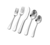VEVOR Juego de Cubiertos de 30 Piezas, Acero Inoxidable de Grado Alimenticio, con Acabado de Espejo, Vajilla Apta para Lavavajillas, Servicio para 6 Personas, Incluye Cuchillo, Tenedor y Cuchara