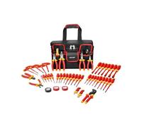VEVOR Juego de Destornilladores Aislados, Eléctricos Profesionales, 50 uds, Herramienta de Electricista Aislada de 1000 V, con Puntas Magnéticas, Llave Hexagonal con Mango en T, 450x260x265 mm