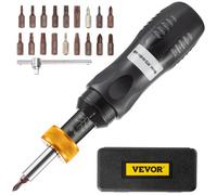 VEVOR Juego de Destornilladores Dinamométricos 1/4" Rango de Torsión de 1,1-5,6 N/m Rango de Torsión Preciso a ±5% Destornillador Dinamométrico con Incremento de 0,6 Nm con 18 Puntas y Estuche