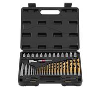VEVOR Juego de Extractor de Tornillos Dañados y Brocas en Espiral 41 Piezas, Extractor de Pernos, con Adaptadores y Caja de Almacenamiento, Herramientas para Sacar Tornillos Rotos Oxidados Pintados