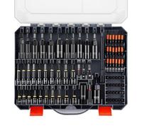 VEVOR Juego de Llaves de Vaso 80 Piezas, Métrico y SAE con Destornilladores de Tuerca Adaptadores de Dados de Impacto Caja de Transporte, Herramientas Mecánicas para Reparación de Autos Construcción