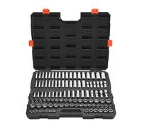 VEVOR Juego de Llaves de Vaso, con Accionamiento 9,5 mm, Medidas Métricas 6 a 24 mm, Profundas y Estándar, para Mecánicos con Estuche, Acero de Aleación CR-V Cromado, 535 x 410 x 89 mm, 104 uds