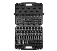 VEVOR Juego de Llaves de Vaso de 3/8" 90 Piezas SAE 1/4"-3/4" y Métricas 6-19 mm, 6 Puntas de Aleación de Acero Cr-Mo para Reparación de Automóviles con Barras de Extensión, Estuche de Almacenamiento