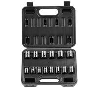 VEVOR Juego de Vasos de Impacto 3/8" Juego de Vasos de Impacto Métricos 14 piezas 7-20 mm Acero de Aleación CR-Mo 6 Puntos Marcas de Tamaño Fáciles de Leer para Reparación de Automóviles, Taller