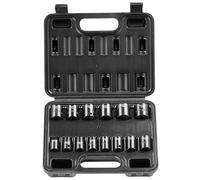 VEVOR Juego de Vasos de Impacto 3/8" Juego de Vasos de Impacto Métricos 14 piezas 7-20 mm Acero de Aleación CR-Mo 6 Puntos Marcas de Tamaño Fáciles de Leer para Reparación de Automóviles, Taller
