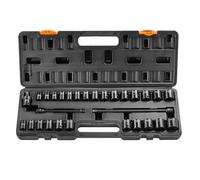 VEVOR Juego de Vasos de Impacto 3/8" Juego de Vasos de Impacto Métricos 29 piezas 8-22 mm Acero de Aleación CR-V 6 Puntos Marcas de Tamaño Fáciles de Leer para Reparación de Automóviles, Taller