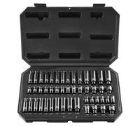 VEVOR Juego de Vasos de Impacto con Impulsión de 6,35 mm 48 piezas Dados Profundos y Poco Profundos SAE de 4,8 a 14,3 mm y Métricos de 4 a 15 mm 6 Puntas Cr-Mo para Reparación de Automóviles