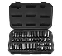 VEVOR Juego de Vasos de Impacto con Impulsión de 6,35 mm 48 piezas Dados Profundos y Poco Profundos SAE de 4,8 a 14,3 mm y Métricos de 4 a 15 mm 6 Puntas Cr-Mo para Reparación de Automóviles