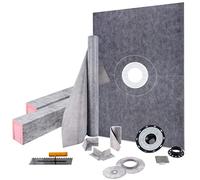 VEVOR Impermeabilización Kit Ducha Plato Ducha 90x150cm con Desagüe Central PVC