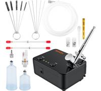 VEVOR Kit de Aerógrafo 3 Modos Kit Aerógrafo con Compresor 135 x 98 x 55mm Kit de Aerografía Portátil de Acción Doble con Excelente Compatibilidad y Certificado Alimentario FDA, Ampliamente Utilizado