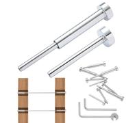 VEVOR Kit de barandilla de cable invisible 20 Piezas receptor invisible, extremo de perno de engarce de acero inoxidable T316 de 1/8", tensor de engarce de 1/8" para poste de madera/metal, plateado
