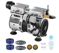 VEVOR Kit de Bomba de Aireación para Estanques de Hasta 3 Arcos Bomba de Aire de 590 W Manguera de 30,5 m Placa Difusora, Oxigenador de Agua, Kit de Aireación para Circulación de Oxígeno en Estanque