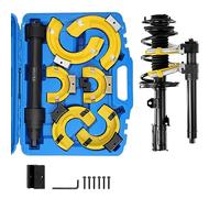 VEVOR Kit de Compresor de Resorte de Amortiguador 4,5 T Tensor de Resorte de Acero 3 Soportes de Resorte Intercambiables con Estuche para Desmontaje e Instalación de Resortes de Suspensión para Coches