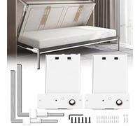 VEVOR Kit de Mecanismo de Montaje en Pared Con Resorte, Capacidad de Carga 250 kg, Soporte de Cama Murphy Horizontal 0,9 a 1,2 m Queen, Blanco