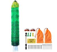 VEVOR Kit de red para cerca eléctrica, cerca de red de PE de 4x160 pies con postes y estacas de doble púa, malla utilitaria portátil para pollos, patos, gansos, conejos, patios traseros, granjas