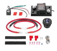 VEVOR Kit de Relé Aislador de Batería Dual, Relé Sensible al Voltaje VSR de 12V 80A 0,6m 6AWG con Voltímetro y Pantalla LCD, Compatible con Baterías de Plomo-Ácido, para UTV y ATV, 85 x 43 x 37 mm