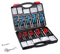 VEVOR: Kit de reparación de roscas, kit de 338 piezas, conjunto de Helicoil SAE y métrico, herramientas de reparación de roscas, brocas HSS para roscas M5, M6, M8, M10, M12, 1/4, 5/16, 3/8, 7/16, 1/2
