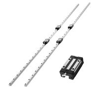 VEVOR Kit de Riel de Guía Lineal HGR20 2 Rieles 2000 mm, Eje Lineal con 4 Bloques Deslizantes con Rodamientos, Antioxidante y de Alta Precisión, para Bricolaje, Fresadoras CNC, Tornos, Impresoras 3D