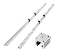 VEVOR Kit de Riel de Guía Lineal SBR20 2 Rieles Longitud de 2000 mm con 4 Bloques Deslizantes con Cojinetes, Eje con Soporte Completo, para Máquinas de Corte, Rectificado, Fresadora, Taladrado