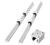 VEVOR Kit de Riel de Guía Lineal SBR25 2 Rieles Longitud de 1200 mm con 4 Bloques Deslizantes con Cojinetes, Eje con Soporte Completo, para Máquinas de Corte, Rectificado, Fresadora, Taladrado