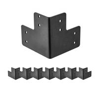 VEVOR Kit de Soportes de Esquina para Banco de Trabajo, 165 x 165 x 165 mm, Capacidad de Carga de 1000 kg, Acero Resistentes, con Tornillos, para Plataforma de Mesa de Taller, 8 Unidades, Negro