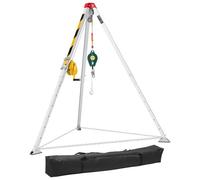 VEVOR Kit de Trípode de Rescate para Espacios Confinados, con Cabrestante 544 kg, Patas Ajustables de 1,25 m, Cable de 19,8 m, Protección Anticaídas de 10 m, Altura de Trabajo de 1,34 a 2,15 m