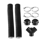 VEVOR Kit de Ventilación de Salida de Aire Caliente para Calentador Diésel con Conector en Y, Abrazaderas para Conductos de Aire, para Calentadores Diésel 5/8KW, Negro, 720 x 1065 x 100 mm