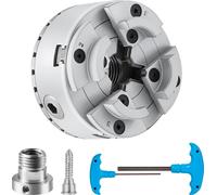 VEVOR KP2-3/4: Mandril de torno con 4 mordazas, diámetro de mordaza φ70mm. Mandril con mordazas fabricado en acero 45#. Rango de sujeción: 30-47mm. Rosca hembra: 1x8 TPI. Precisión de alineación: ≤0,3