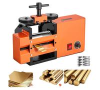 VEVOR Máquina de Laminación Eléctrica para Joyería 3 en 1 Molino de Rodillo | Herramienta de Bricolaje para Fabricar Anillos Pulseras, Hoja Plana, Cuadrada y Semicircular, Grosor Ajustable 0,03-7 mm