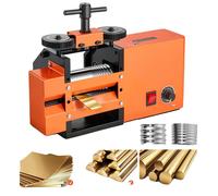 VEVOR, laminadora eléctrica 4 en 1 para perfiles planos, cuadrados, redondos y semicirculares. Herramienta para manualidades de joyería, con ajuste de grosor de 0,03 a 7 mm. Ofrece un laminado estable