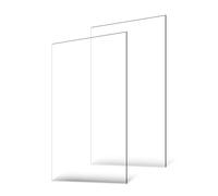 VEVOR Láminas de Acrílico de Plexiglás 2 Piezas Láminas de Plástico 610 x 1219 mm Grosor de 3 mm para Proyectos de Manualidades, Vidrio de Repuesto para Marco de Fotos, Exhibición de Bricolaje