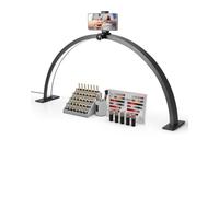 VEVOR Lámpara Arqueada de Escritorio para Uñas, 30 W Lámpara LED en Forma de Media Luna con Soporte para Teléfono, Brillo y Temperatura de Color Ajustables, para Belleza, Extensiones de Pestañas