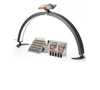 VEVOR Lámpara Arqueada de Escritorio para Uñas, 40 W Lámpara LED en Forma de Media Luna con Soporte para Teléfono, Brillo y Temperatura de Color Ajustables, para Belleza, Extensiones de Pestañas