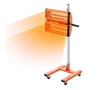 VEVOR Lámpara de curado por infrarrojos, 2200 W, tiempo de 1 a 60 min, luz de curado para automóvil con calefacción automática con soporte, calentadores de cabina de horneado en aerosol para área de h