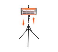VEVOR Lámpara de curado por infrarrojos, uso dual de mano/soporte, temporización de 2000 W 0-90 min, luz de curado para coche con calefacción automática con soporte, calentadores de cabina de horneado