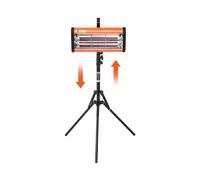 VEVOR Lámpara de curado por infrarrojos, uso dual de mano/soporte, temporización de 2000 W 0-90 min, luz de curado para coche con calefacción automática con soporte, calentadores de cabina de horneado